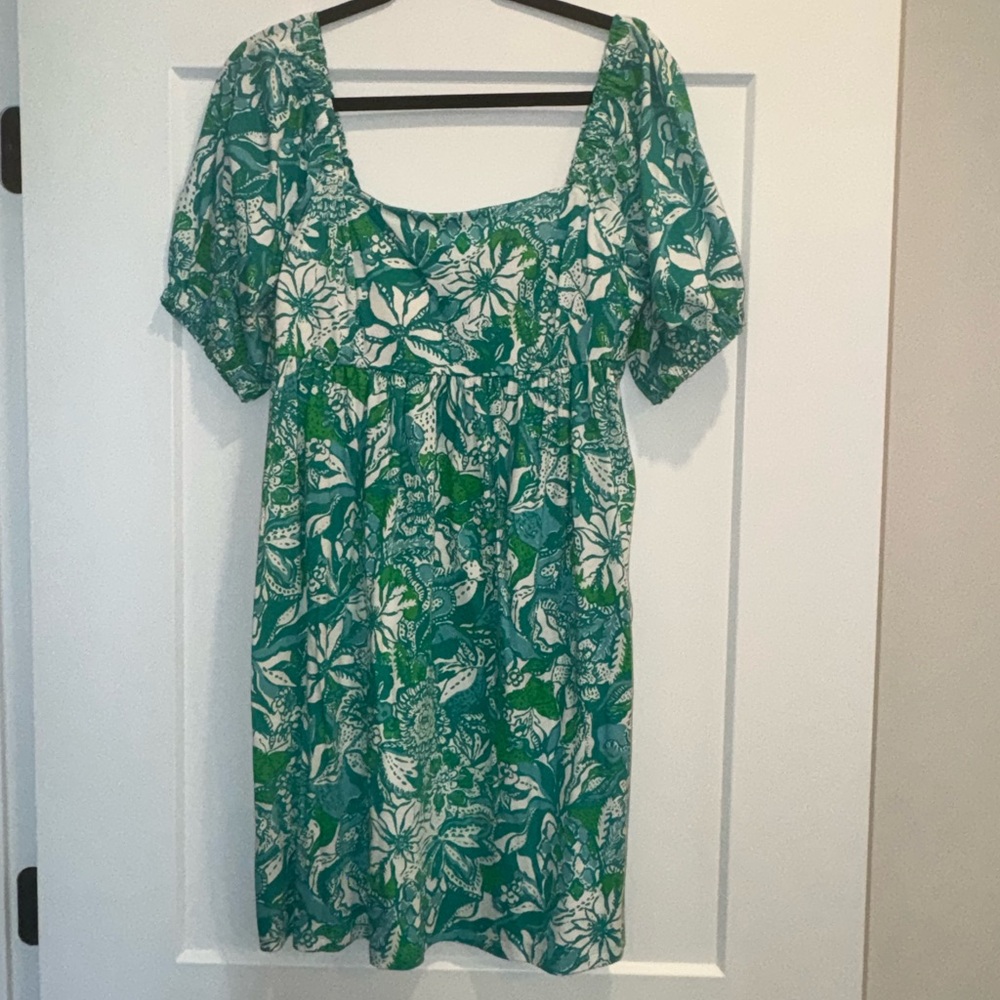 Lilly Pulitzer Floral Green Dress